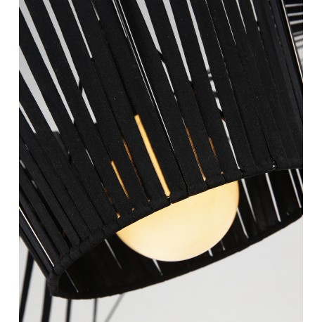 Step into Design Lampa wisząca kapelusz SOMBRERO czarna 200cm 