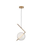 Pendant lamps spheres - Step into Design AMORE- 1 gold 24cm pendant lamp - product 1
