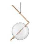 Pendant lamps spheres - Step into Design AMORE- 1 gold 24cm pendant lamp - product 2