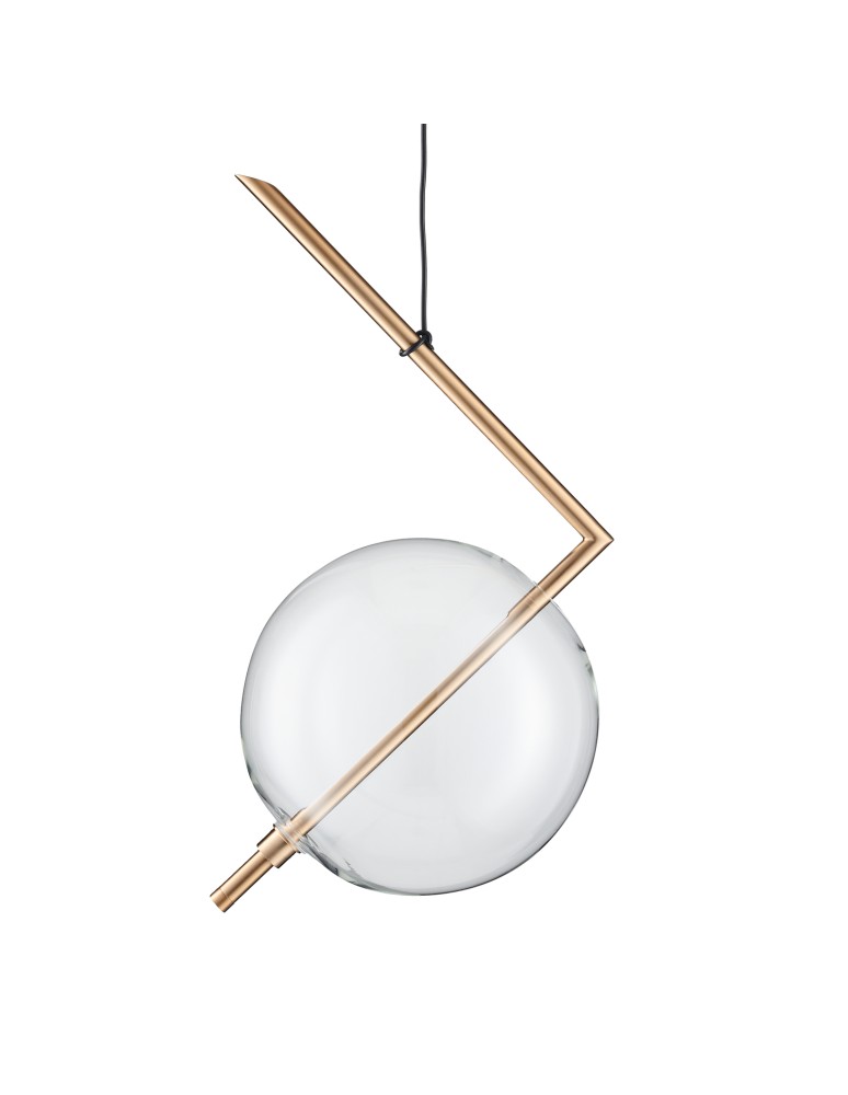 Pendant lamps spheres - Step into Design AMORE- 1 gold 24cm pendant lamp - product kolory-swiatla.pl 2