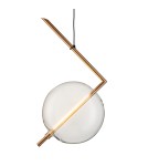 Pendant lamps spheres - Step into Design AMORE- 1 gold 24cm pendant lamp - product 3