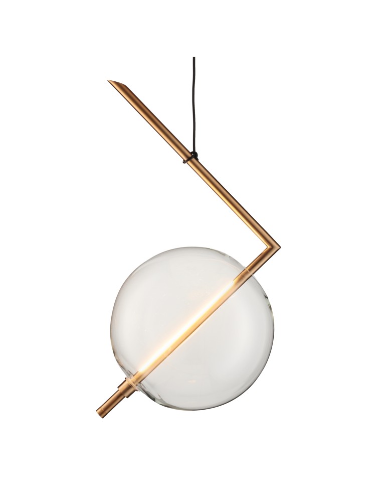 Pendant lamps spheres - Step into Design AMORE- 1 gold 24cm pendant lamp - product kolory-swiatla.pl 3