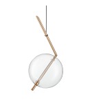 Pendant lamps spheres - Step into Design AMORE- 1 gold 24cm pendant lamp - product 4