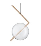 Pendant lamps spheres - Step into Design AMORE- 1 gold 24cm pendant lamp - product 9