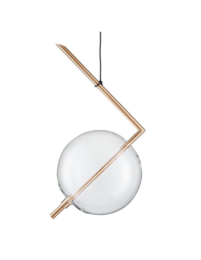 Pendant lamps spheres - Step into Design AMORE- 1 gold 24cm pendant lamp - product kolory-swiatla.pl 9