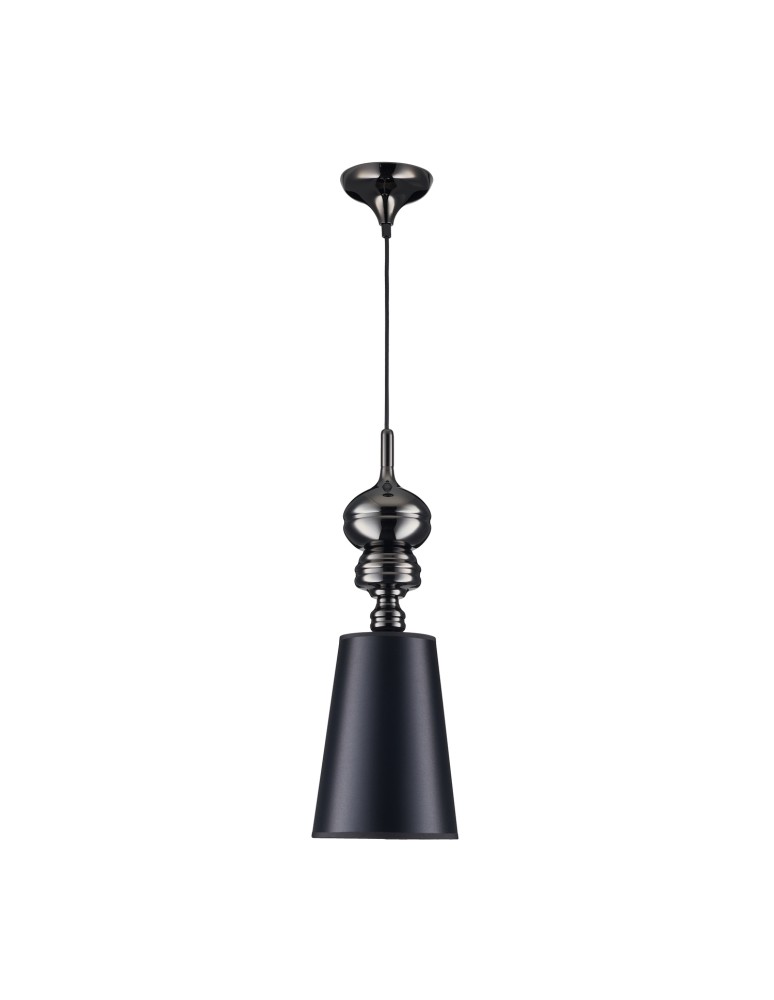 Single pendant lamps - Step into Design QUEEN-1 pendant lamp black 18cm - product kolory-swiatla.pl 1