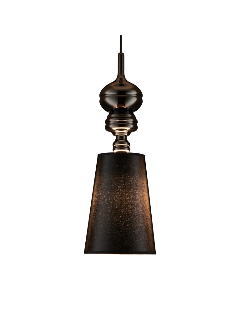 Single pendant lamps - Step into Design QUEEN-1 pendant lamp black 18cm - product kolory-swiatla.pl 4