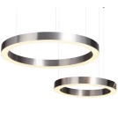Pendant lamps circles - Step into Design CIRCLE 60+80 LED nickel pendant lamp on 1 ceiling light fixture - product 2