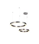 Pendant lamps circles - Step into Design CIRCLE 60+80 LED nickel pendant lamp on 1 ceiling light fixture - product 3