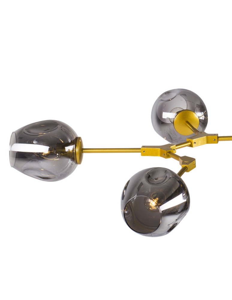 Designer pendant lamps - Step into Design MODERN ORCHID-9 gold-gray pendant lamp 150cm - product kolory-swiatla.pl 3