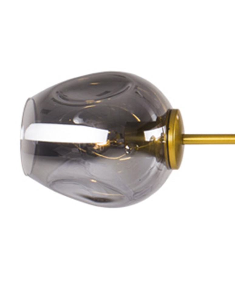 Designer pendant lamps - Step into Design MODERN ORCHID-9 gold-gray pendant lamp 150cm - product kolory-swiatla.pl 4