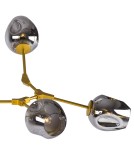 Designer pendant lamps - Step into Design MODERN ORCHID-9 gold-gray pendant lamp 150cm - product 5