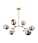 Designer pendant lamps - Step into Design MODERN ORCHID-9 gold-gray pendant lamp 150cm - product 6