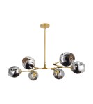 Designer pendant lamps - Step into Design MODERN ORCHID-9 gold-gray pendant lamp 150cm - product 1