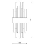 Glamour wall lamps - Step into Design MIRACOLO gold 50cm wall lamp. - product 3