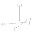 LED pendant lamps - Step into Design CLEX pendant lamp - 4P LED black 100cm - product 6