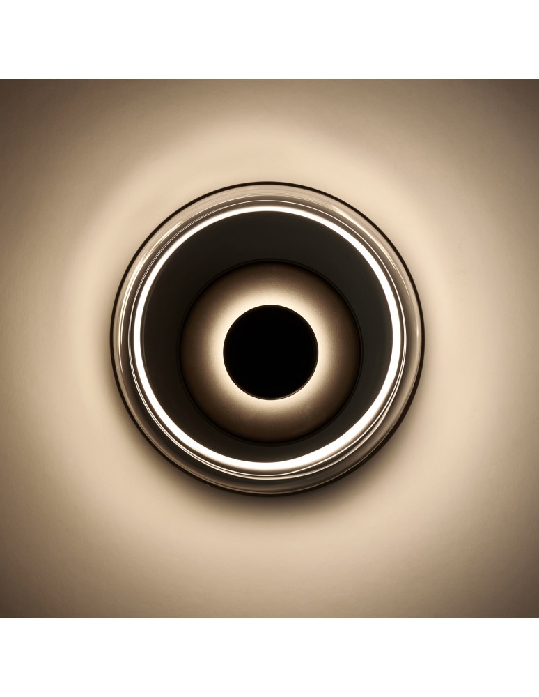 Designer wall lamps - Step into Design DISCO LED wall lamp black 23cm - product kolory-swiatla.pl 4