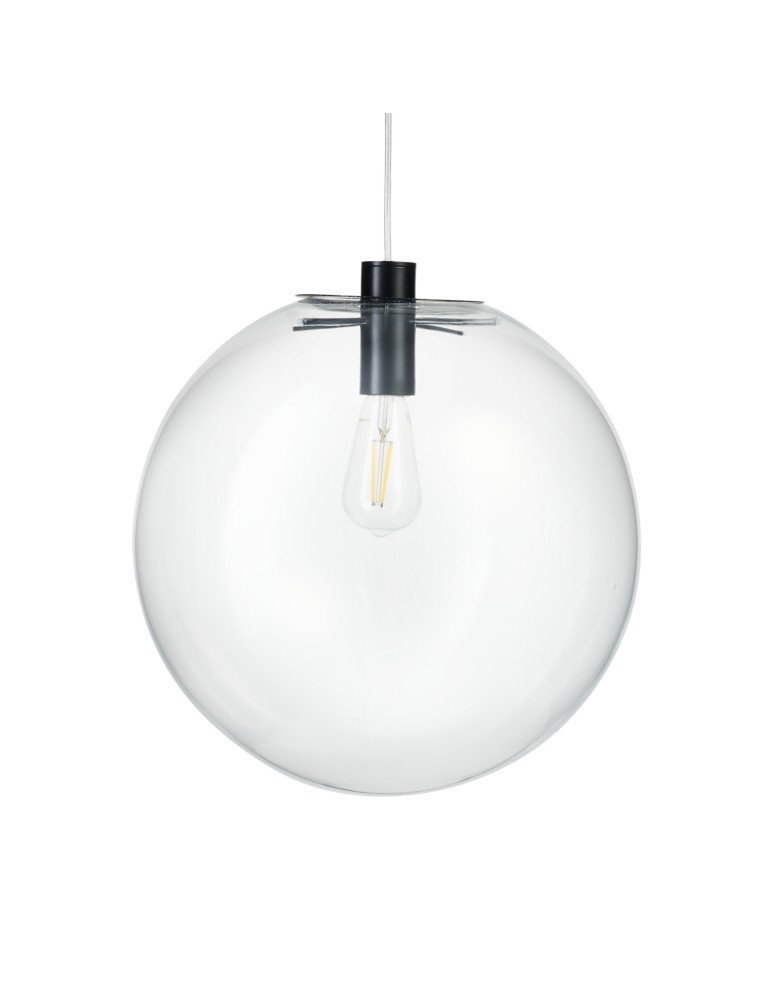 Pendant lamps spheres - Step into Design TONDA pendant lamp black 40cm  - product kolory-swiatla.pl 1