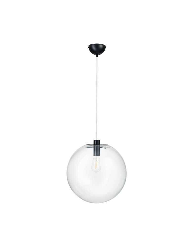 Pendant lamps spheres - Step into Design TONDA pendant lamp black 40cm  - product kolory-swiatla.pl 2