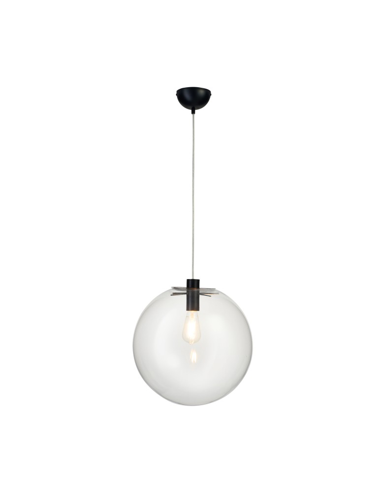 Pendant lamps spheres - Step into Design TONDA pendant lamp black 40cm  - product kolory-swiatla.pl 3