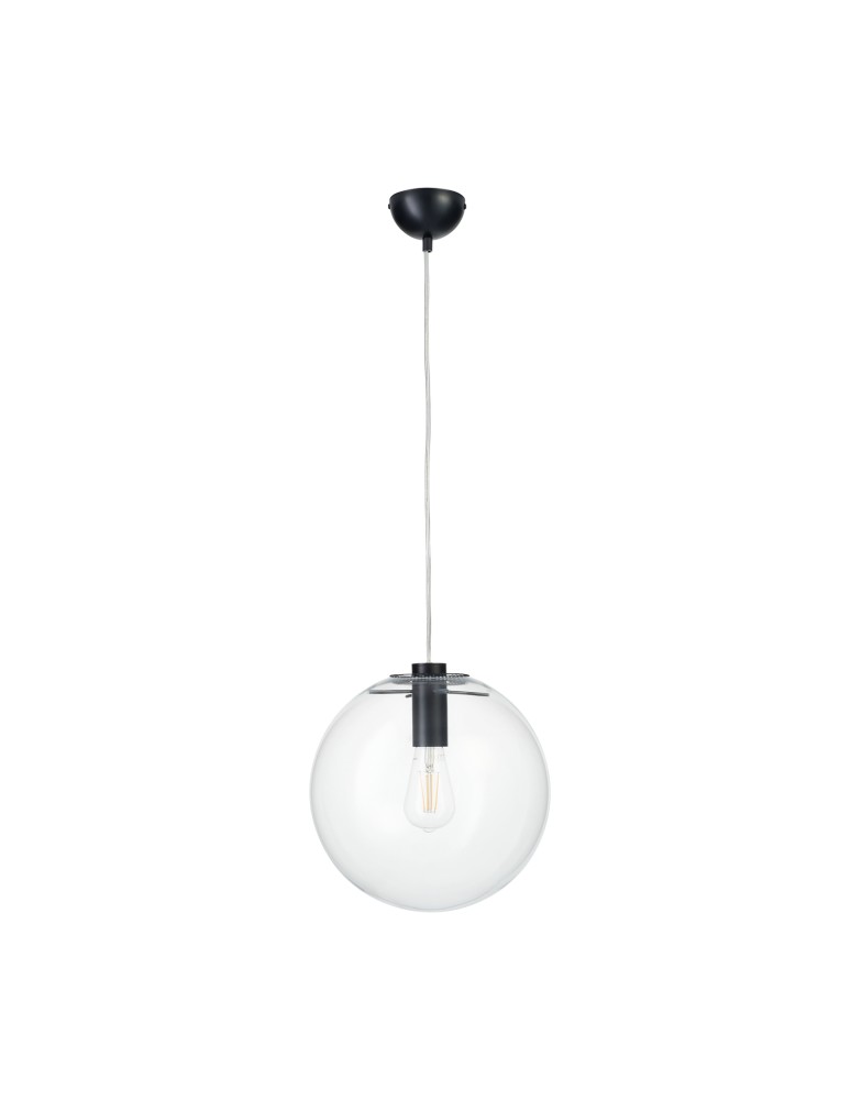 Pendant lamps spheres - Step into Design TONDA pendant lamp black 30cm - product kolory-swiatla.pl 1