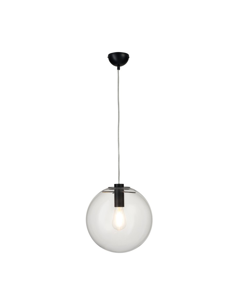 Pendant lamps spheres - Step into Design TONDA pendant lamp black 30cm - product kolory-swiatla.pl 2