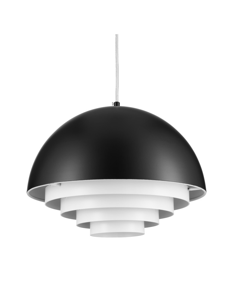 Scandinavian style pendant lamps - Step into Design DIVERSO matte black 35cm pendant lamp     - product kolory-swiatla.pl 1