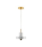 Single pendant lamps - Step into Design UNIVERSO marble gold 18cm pendant lamp     - product 1