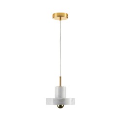 Step into Design Lampa wisząca UNIVERSO marmurowo złota 18cm
