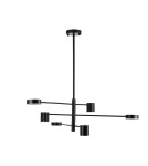 Modern pendant lamps - Step into Design CLEX pendant lamp - 6P LED black 100cm      - product 1