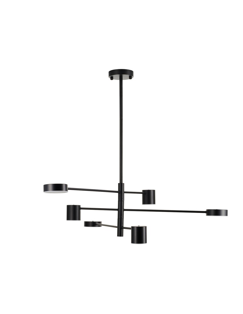 Modern pendant lamps - Step into Design CLEX pendant lamp - 6P LED black 100cm      - product kolory-swiatla.pl 1