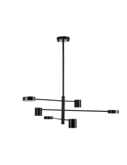Step into Design CLEX pendant lamp - 6P LED black 100cm     