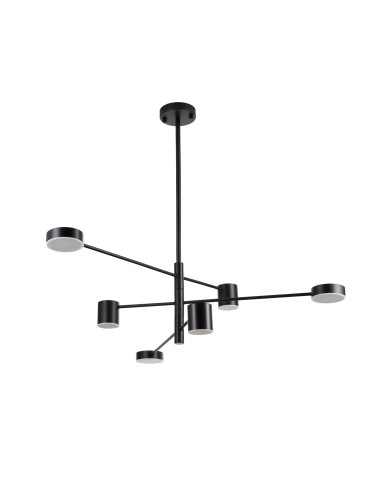 Step into Design Lampa wisząca CLEX - 6P LED czarna 100cm             - produkt 2