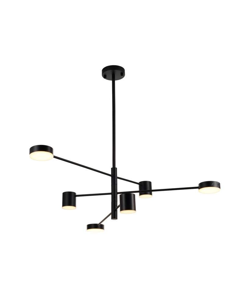 Modern pendant lamps - Step into Design CLEX pendant lamp - 6P LED black 100cm      - product kolory-swiatla.pl 3