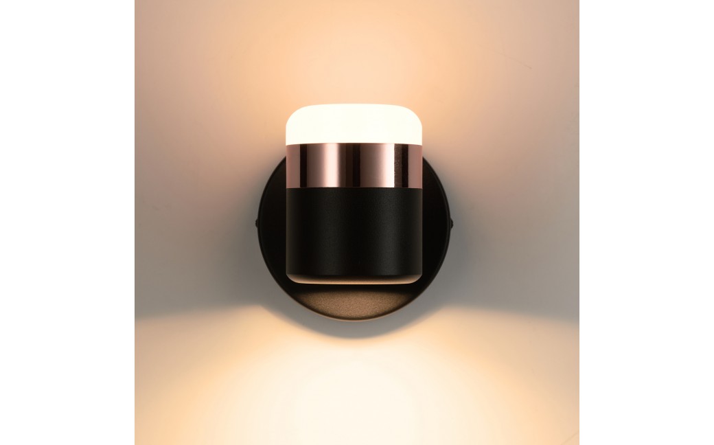 Step into Design Lampa ścienna POCCO LED czarna 16cm 
