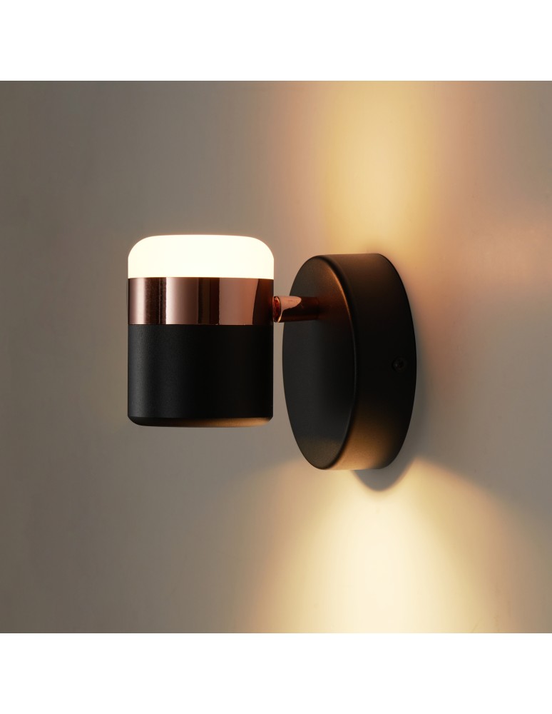 LED wall lamps - Step into Design POCCO LED wall lamp black 16cm     - product kolory-swiatla.pl 5