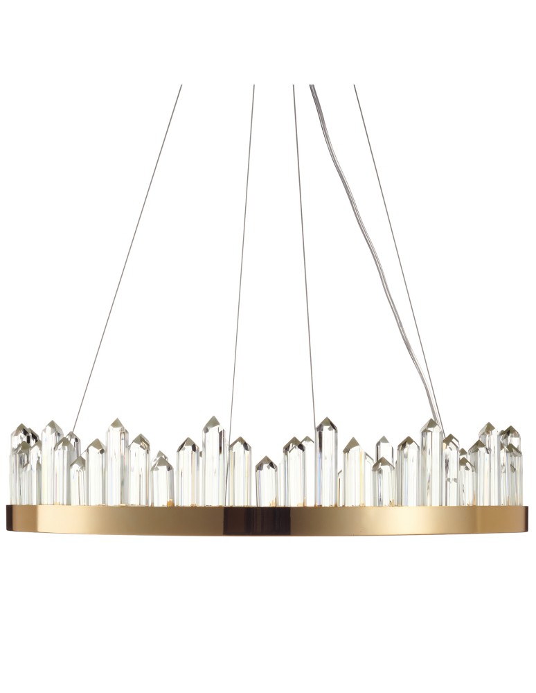Glamour pendant lamps - Step into Design LUSSO LED pendant lamp gold 60cm     - product kolory-swiatla.pl 1