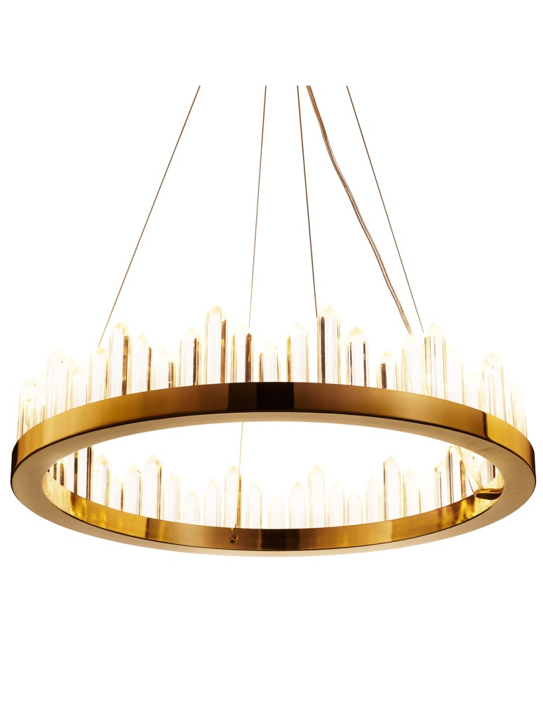 Glamour pendant lamps - Step into Design LUSSO LED pendant lamp gold 60cm     - product kolory-swiatla.pl 4