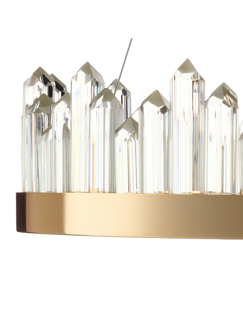 Glamour pendant lamps - Step into Design LUSSO LED pendant lamp gold 60cm     - product kolory-swiatla.pl 6