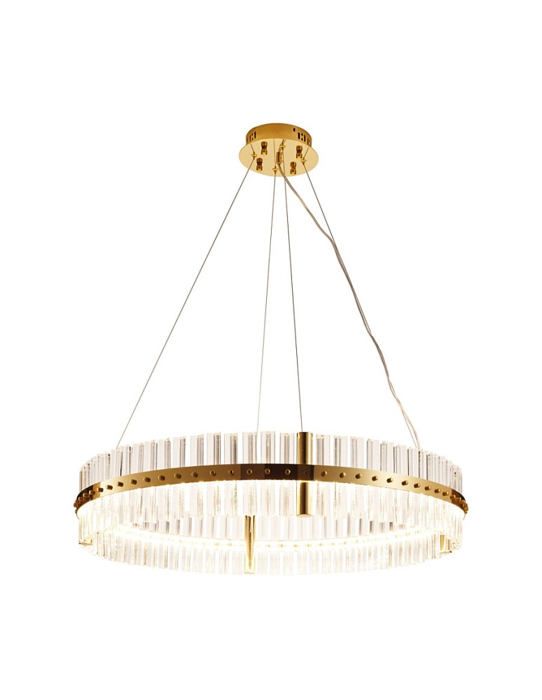 Glamour pendant lamps - Step into Design AURA LED pendant lamp gold 85cm     - product kolory-swiatla.pl 1