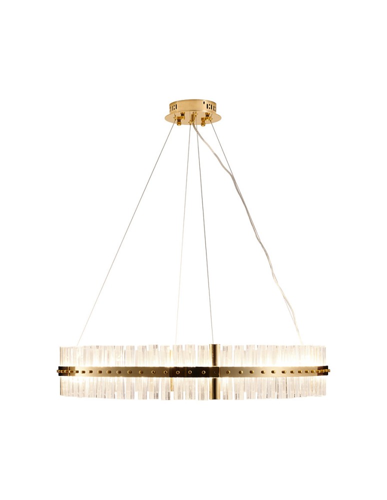 Glamour pendant lamps - Step into Design AURA LED pendant lamp gold 85cm     - product kolory-swiatla.pl 3
