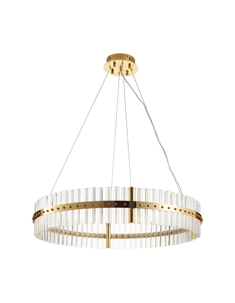 Glamour pendant lamps - Step into Design AURA LED pendant lamp gold 85cm     - product kolory-swiatla.pl 4