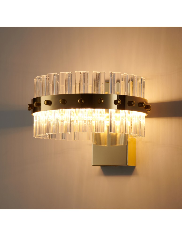 Glamour wall lamps - Step into Design AURA gold 18cm wall lamp     - product kolory-swiatla.pl 2