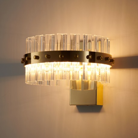 Step into Design Lampa ścienna AURA złota 18cm 