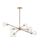 Pendant lamps spheres - Step into Design COSMIC-6 gold 75cm pendant lamp     - product 1