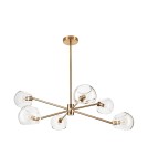 Pendant lamps spheres - Step into Design COSMIC-6 gold 75cm pendant lamp     - product 3