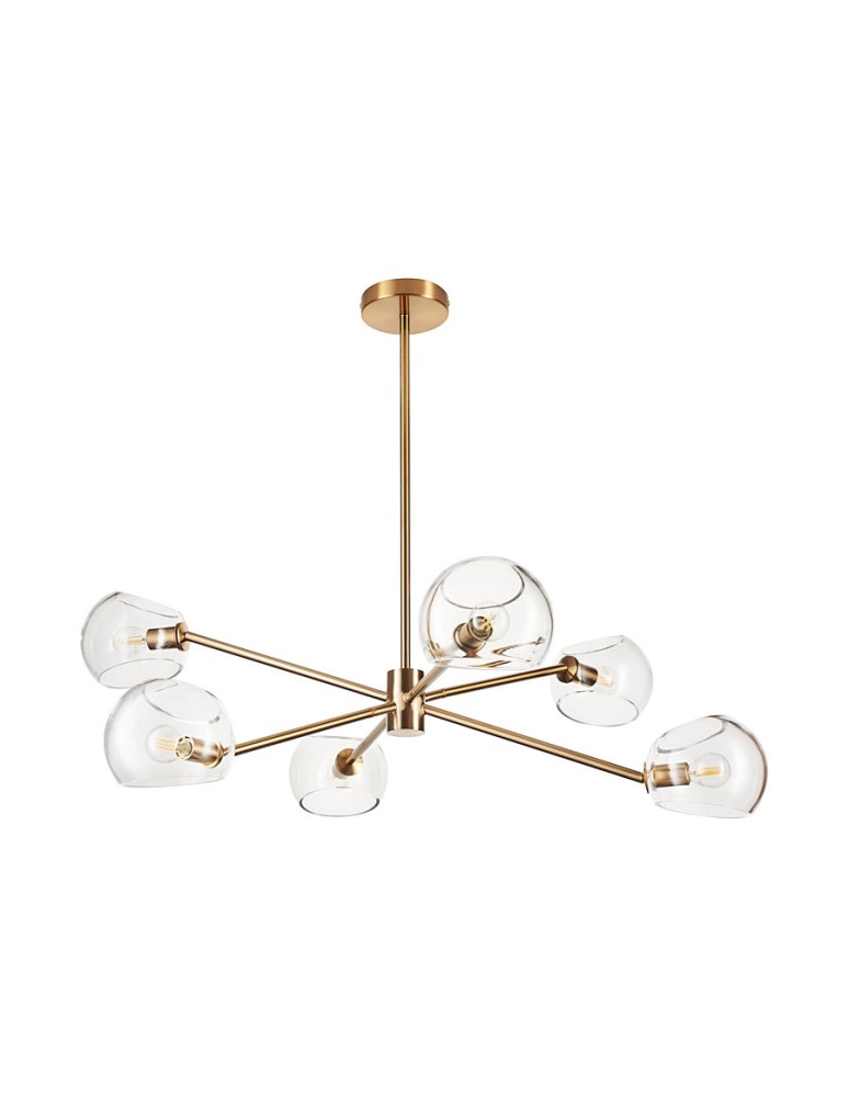 Pendant lamps spheres - Step into Design COSMIC-6 gold 75cm pendant lamp     - product kolory-swiatla.pl 3