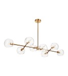 Pendant lamps spheres - Step into Design COSMIC-8 gold 85cm pendant lamp     - product 1