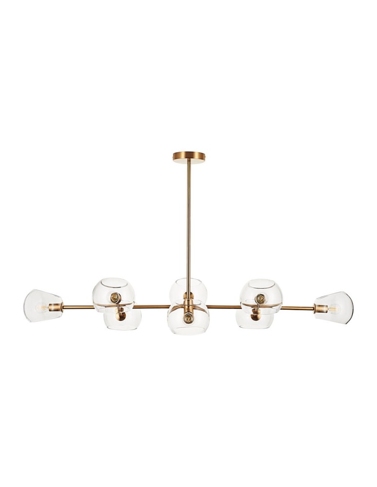 Pendant lamps spheres - Step into Design COSMIC-8 gold 85cm pendant lamp     - product kolory-swiatla.pl 2