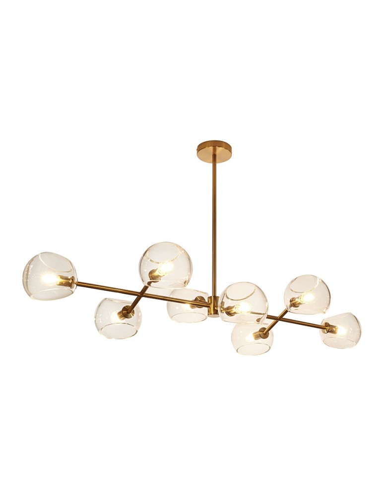 Pendant lamps spheres - Step into Design COSMIC-8 gold 85cm pendant lamp     - product kolory-swiatla.pl 4